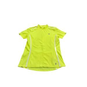 Pearl Izumi Womens Neon Yellow Green 1/2 Zip Cycling Short Sleeve Jersey XXL